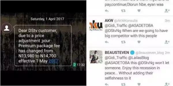 DSTV Subscription Fee To Increase From 1st May, Nigerians Came Online To React